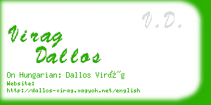 virag dallos business card